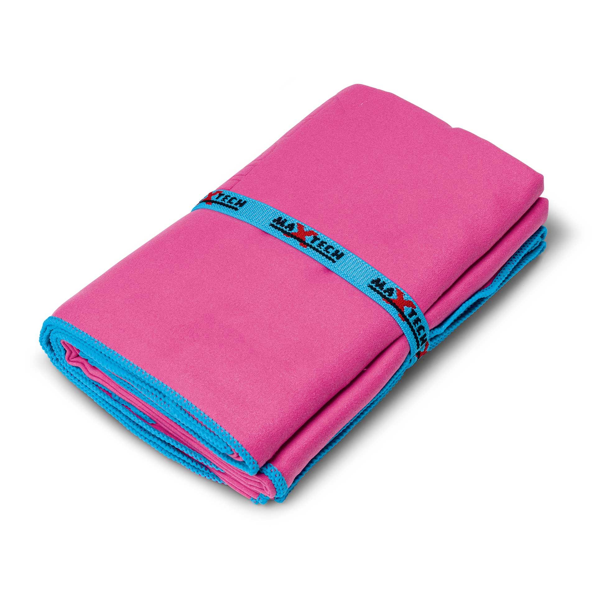 Serviette de bain en microfibre rose vif