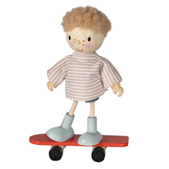 Pupazzo pieghevole Edward, con skateboard