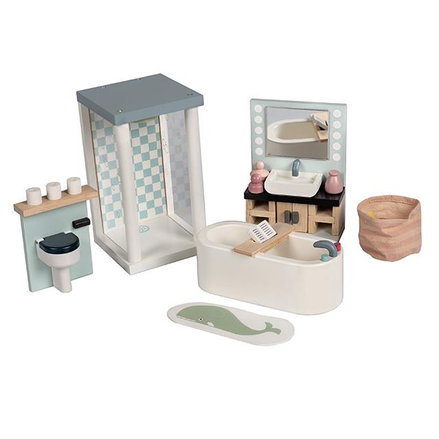 Set bagno per casa di bambole