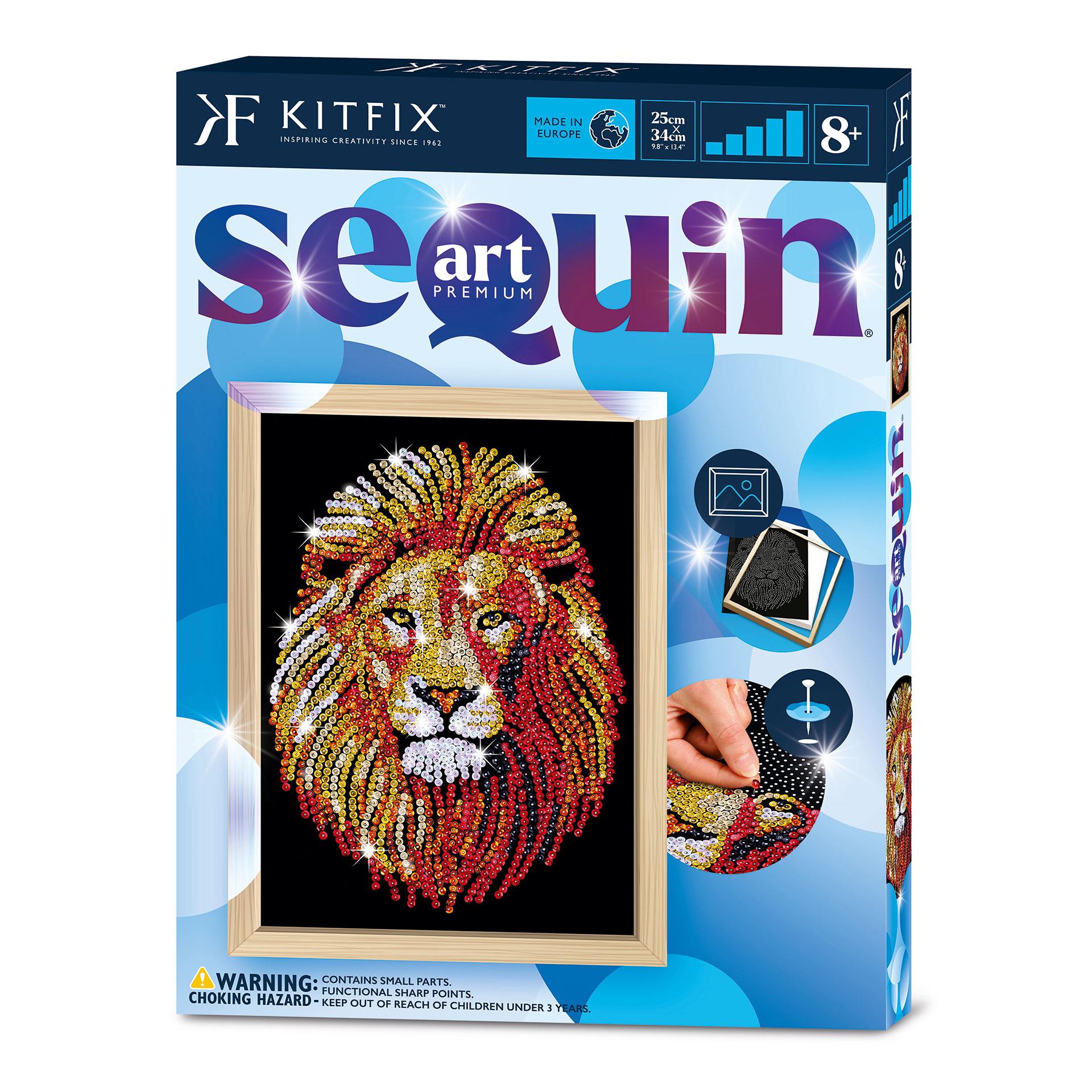 Sequin Art, image à paillettes Lion