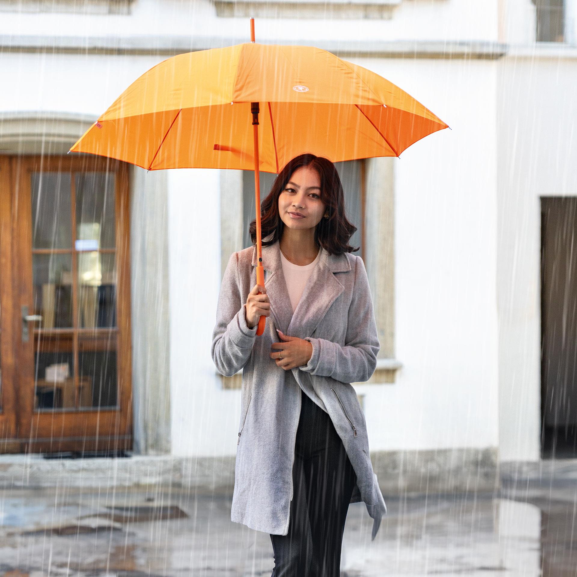 Regenschirm Automatik orange