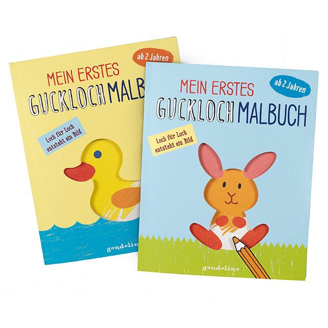 Mein erstes Guckloch Malbuch 2 Stk.