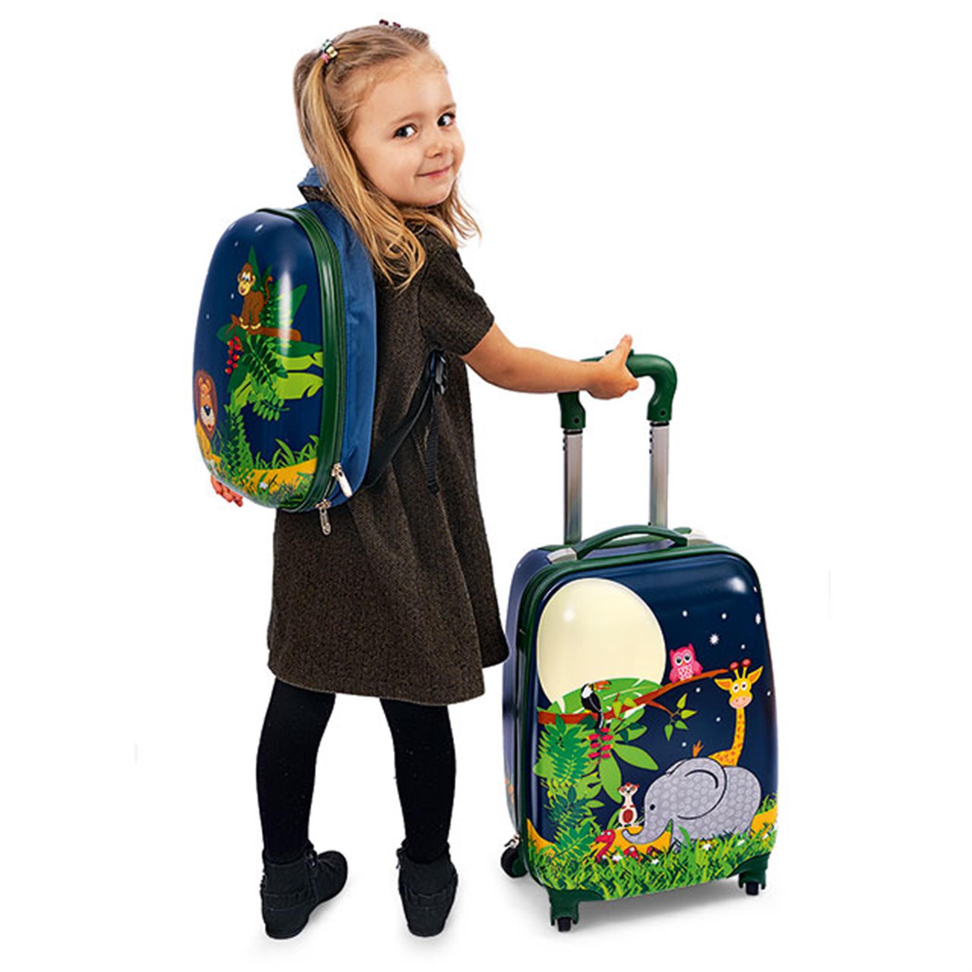 Valigia e zainetto per bambini Jungle World