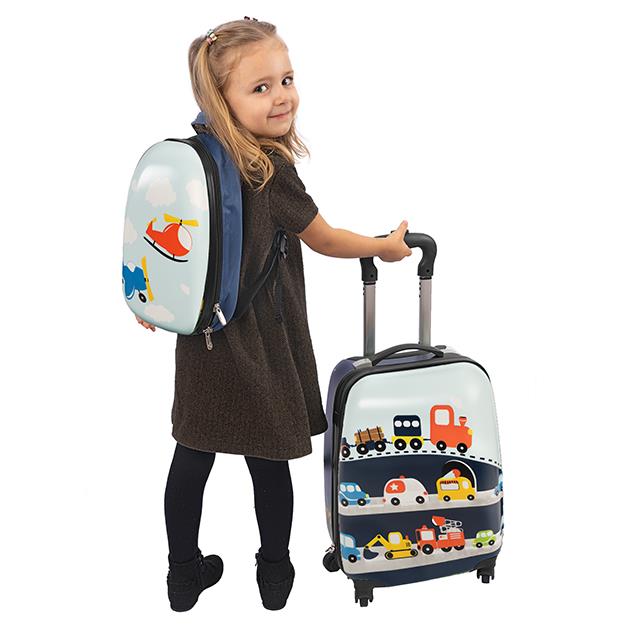 Valise pour enfants avec sac à dos Traffic World