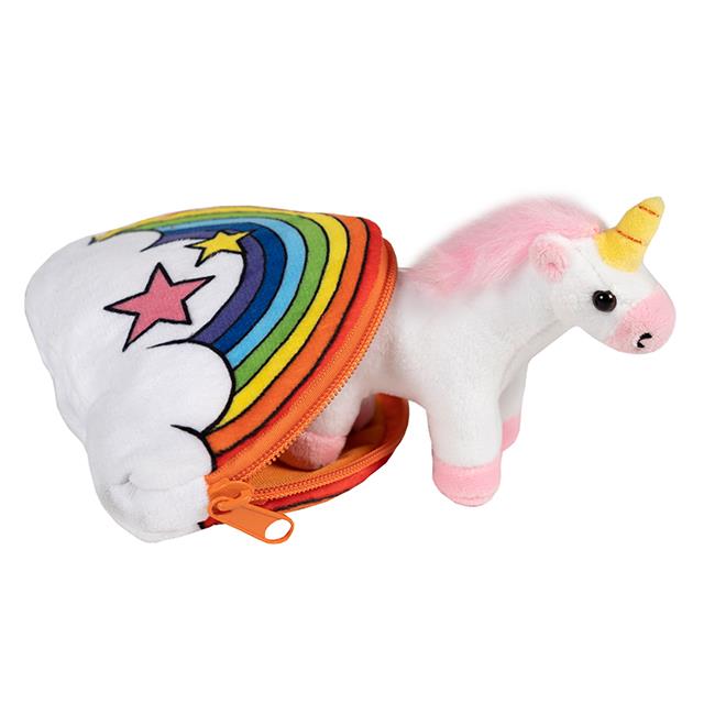 Unicorno di peluche in astuccio arcobaleno