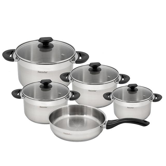 Set de casseroles Black Master 9 pces
