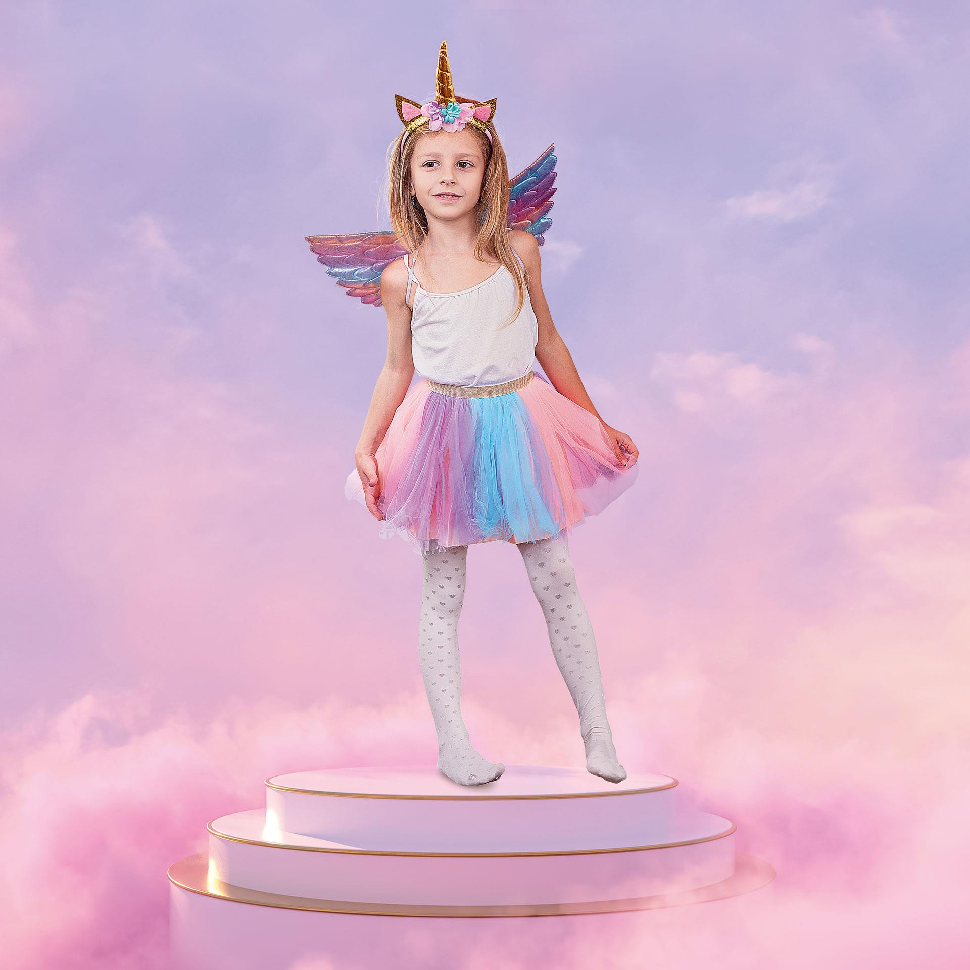 Déguisement licorne pégase déguisement d'halloween pour filles déguisement  de licorne dorée déguisement d'halloween fille bandeau de licorne tutu de  licorne ailes -  France