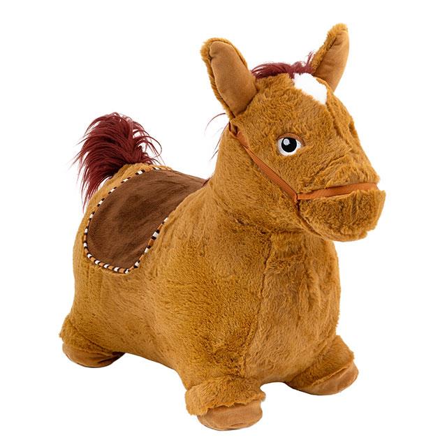 Cheval sauteur en peluche