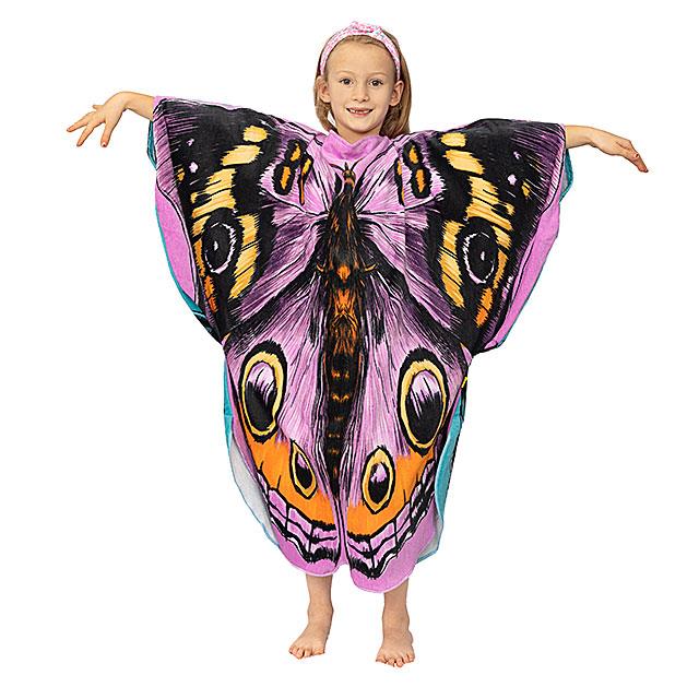 Poncho papillon magique pour enfants