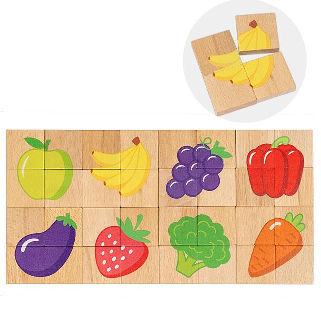 Block Puzzle magnetico da 32 pezzi: frutti