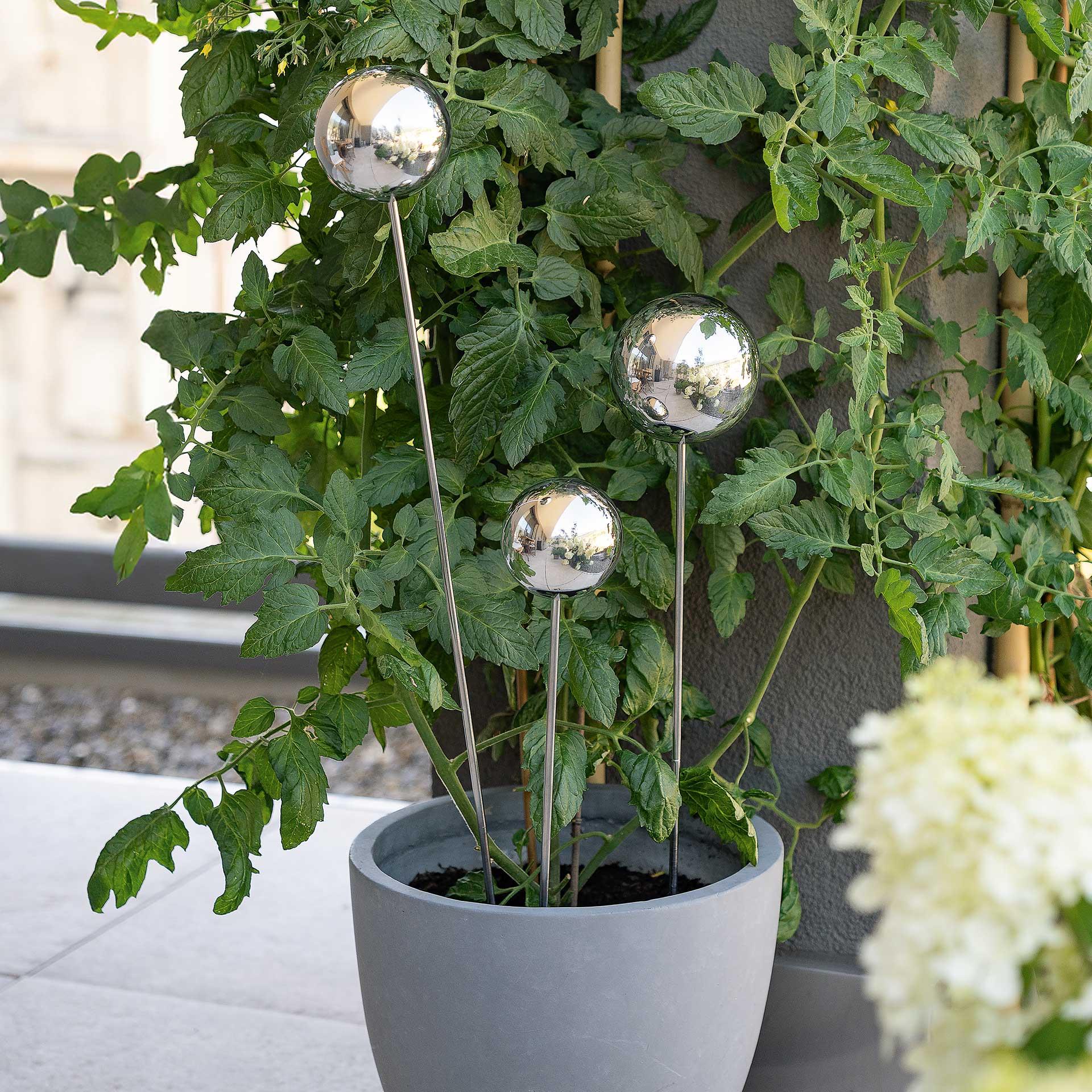 Décoration de jardin boules, 3 pces