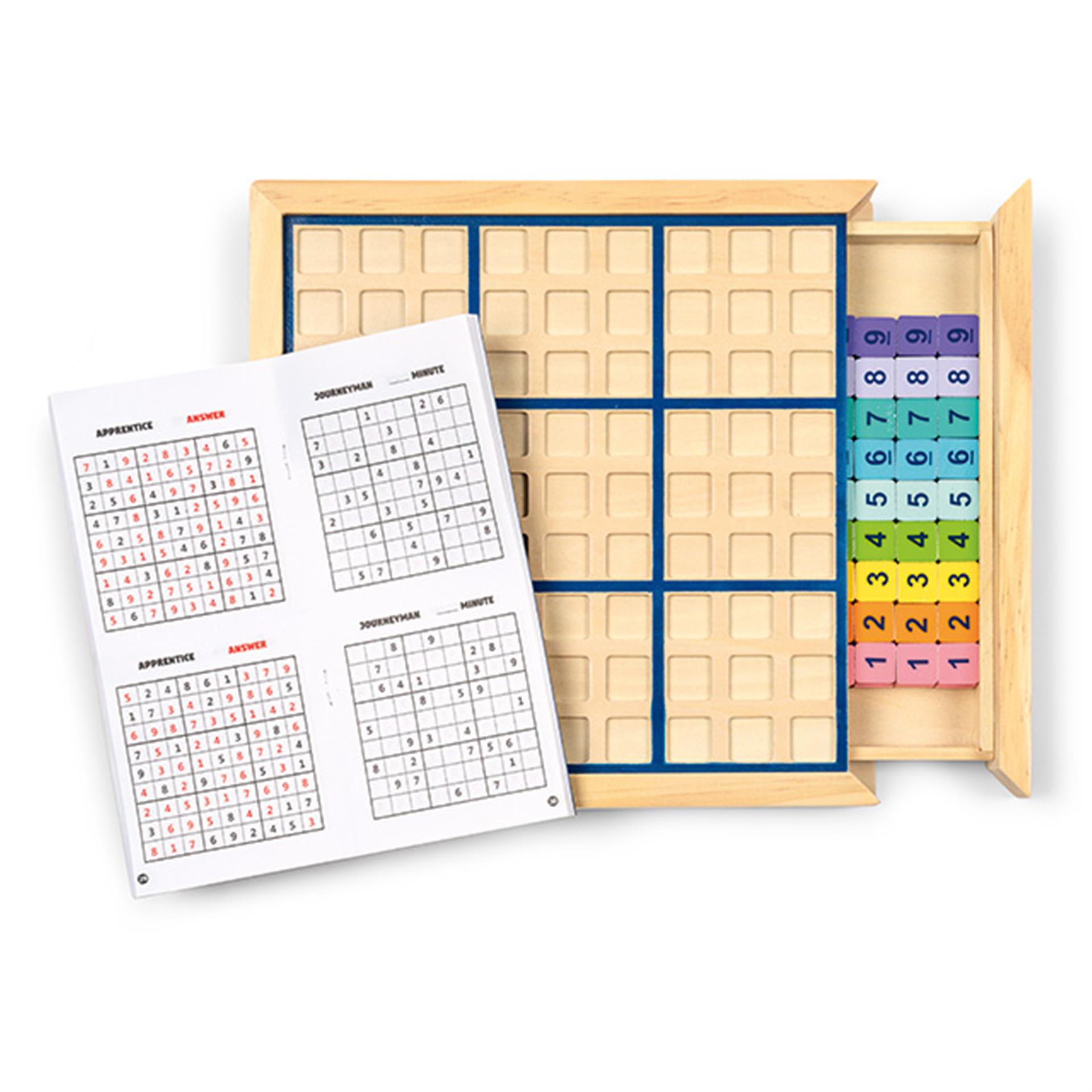 Hey! Play! Ensemble de jeu de panneaux sudoku en bois et