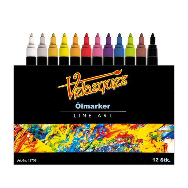 12 pennarelli a olio Velazquez