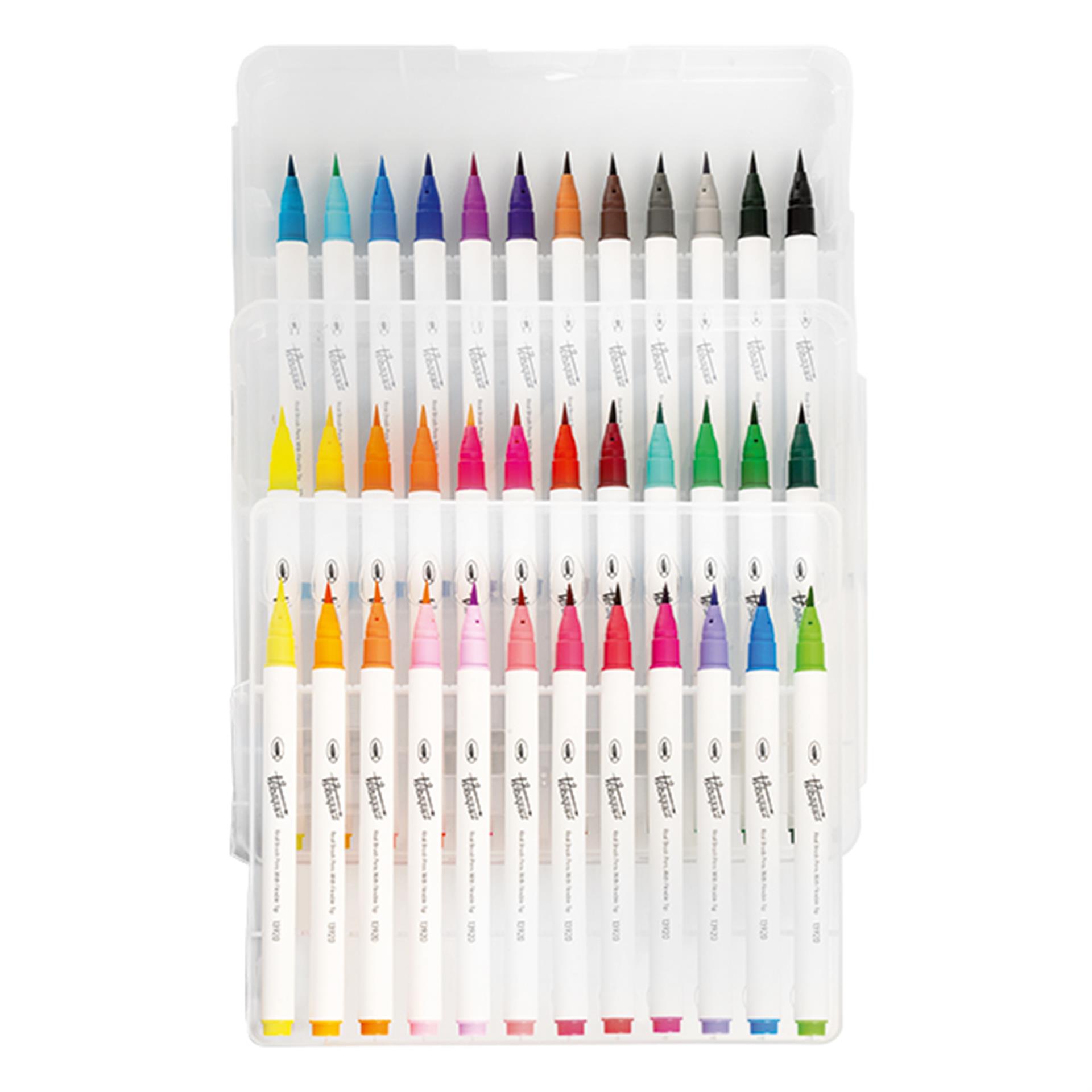 Stylos pinceaux pour aquarelle, 36 pces