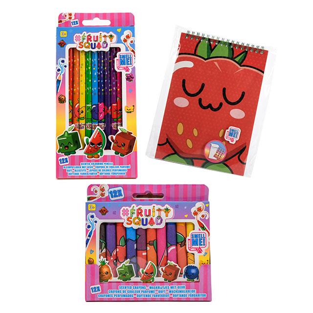  Set de stylos parfumés et carnet de notes avec autocollants  aromatisés