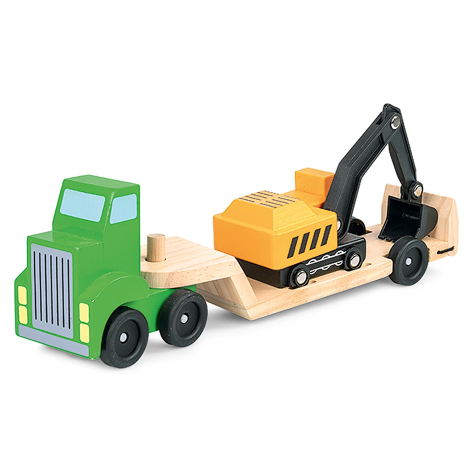 Transporteur de machines de chantier en bois