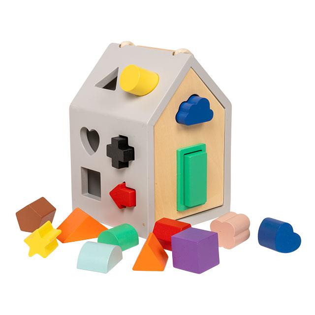 Jeu de triage maison en bois, 16 pces