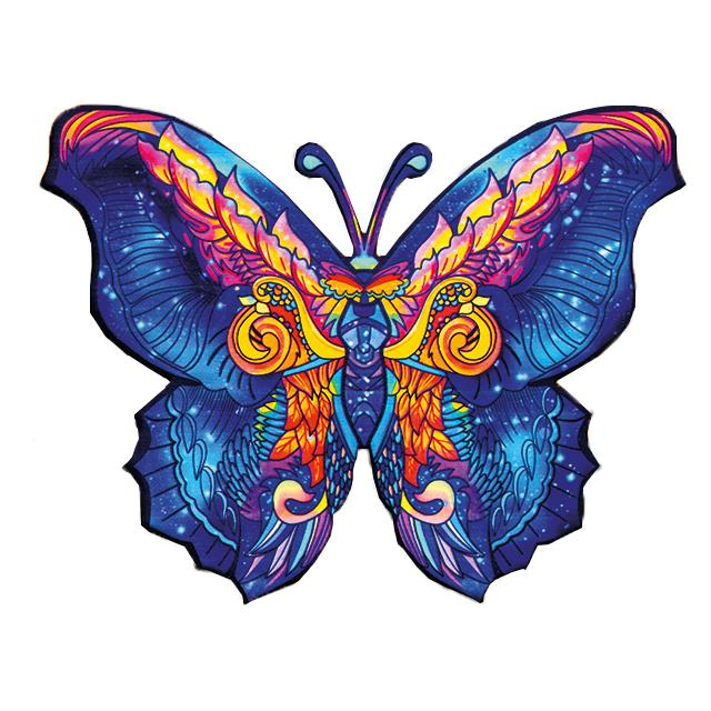 Mandala-puzzle di legno: farfalla