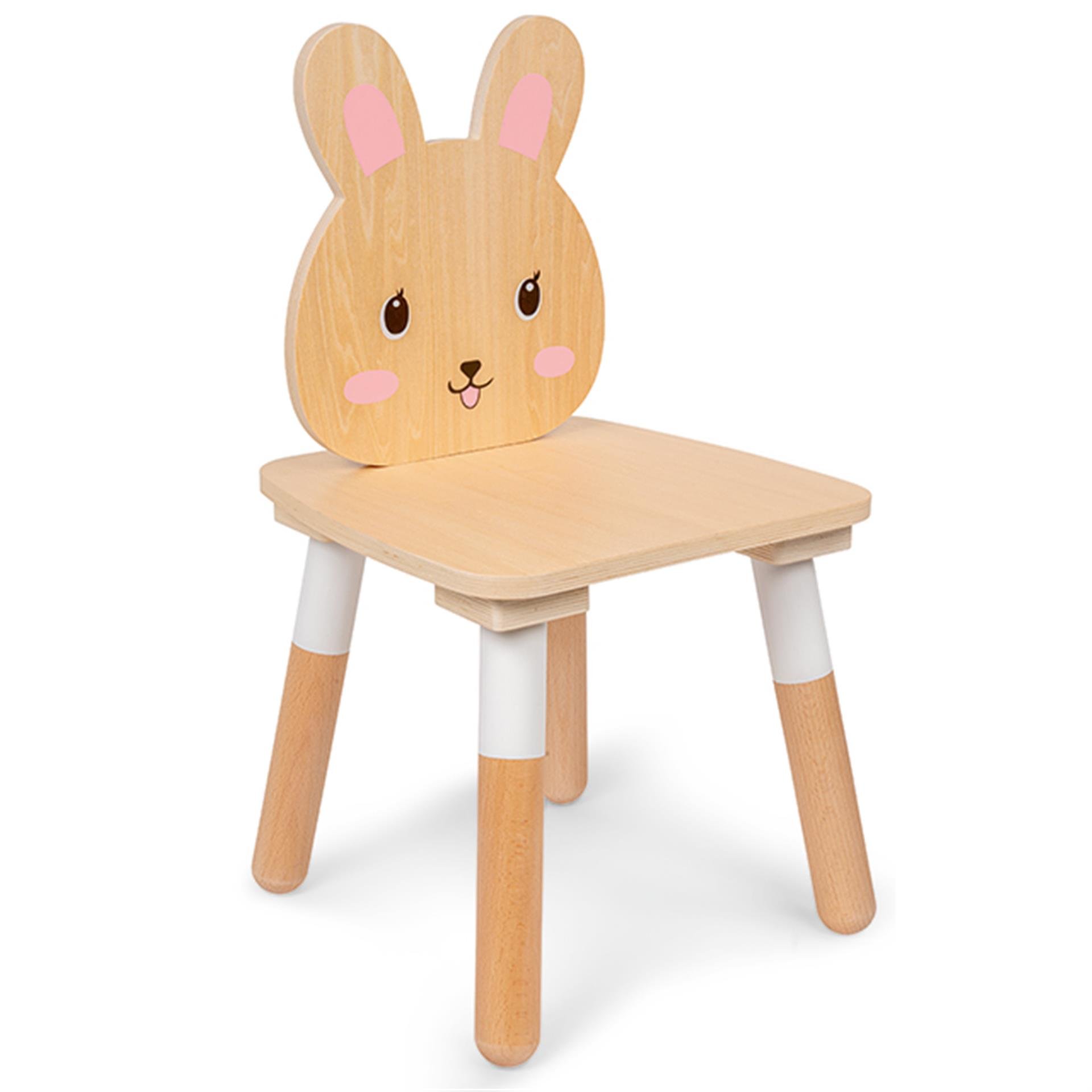 Sedia in legno per bambini: lepre