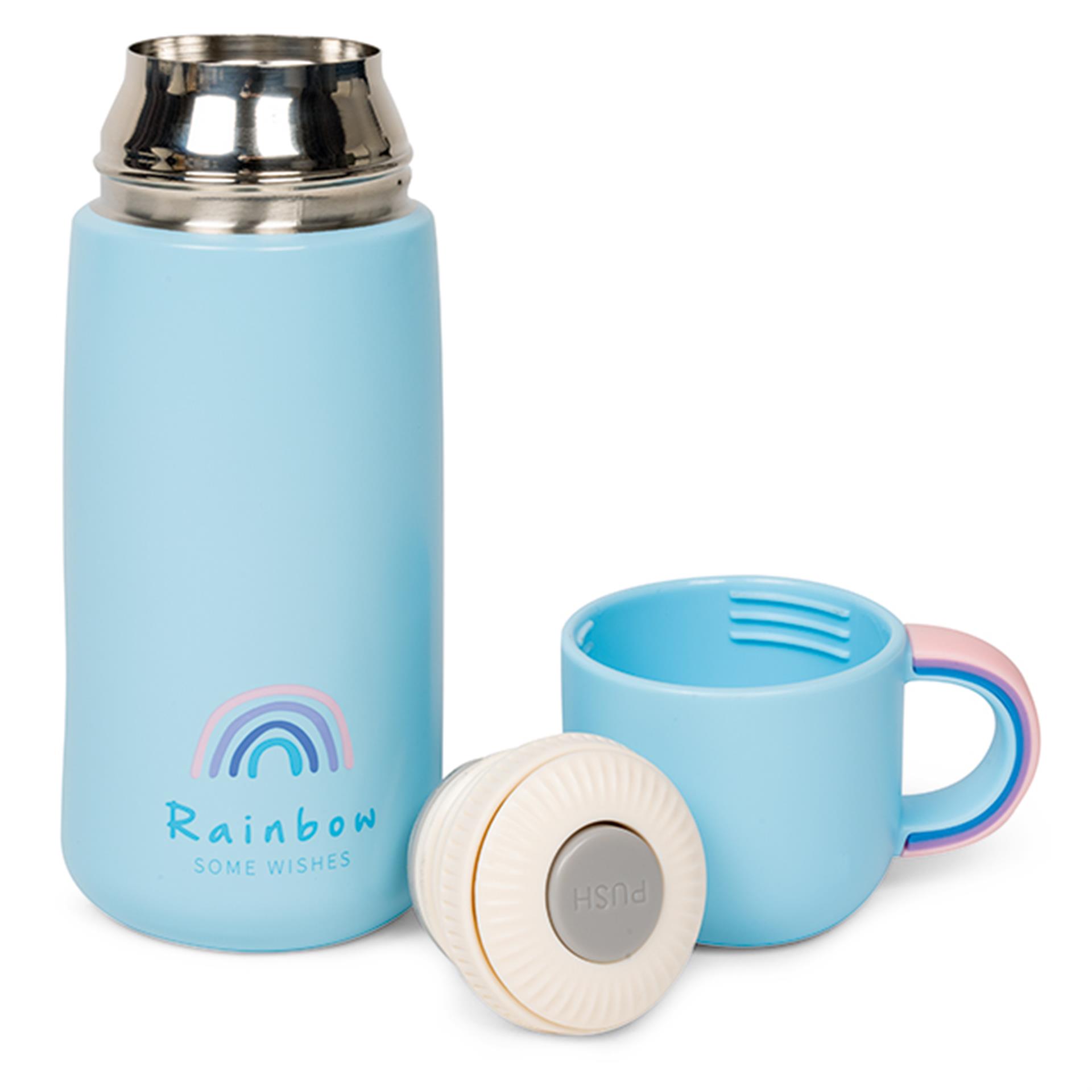 Thermos in acciaio inox da 320 ml, azzurro