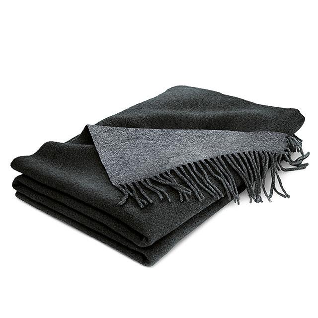 Decke Cashmere schwarz/grau