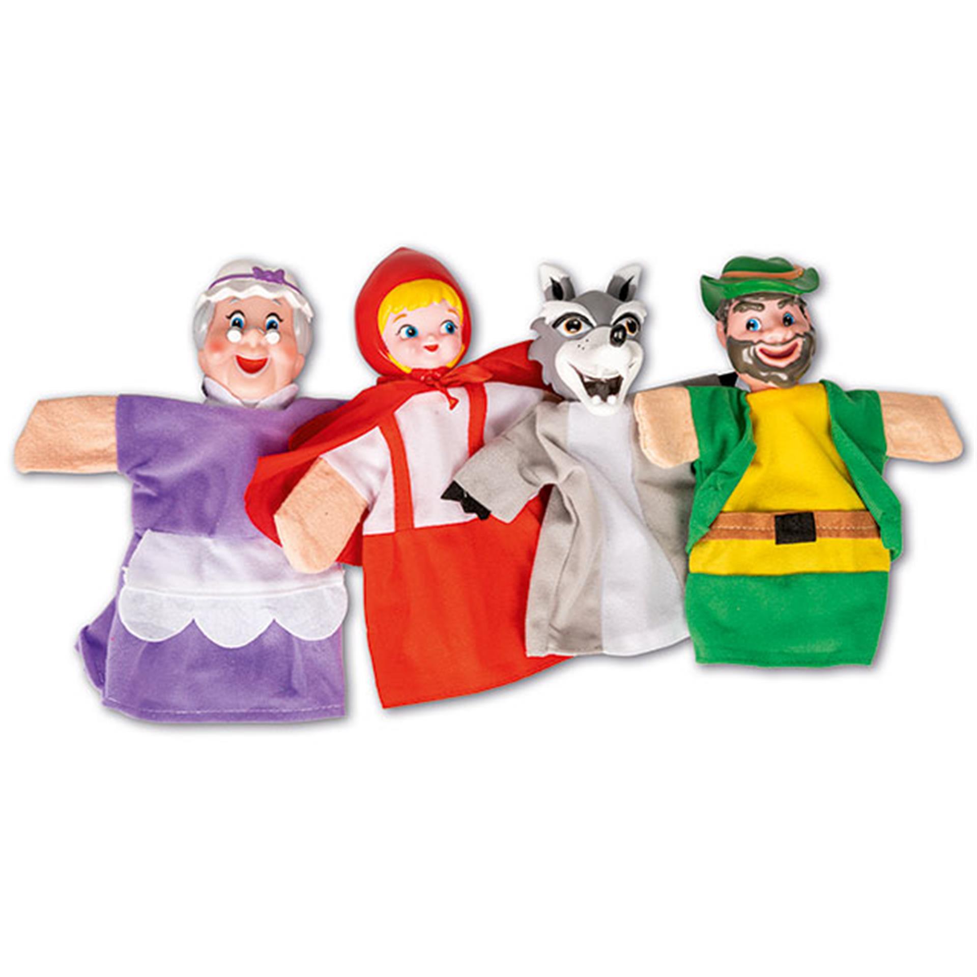 Marionnettes à main Petit Chaperon rouge, 4 pces