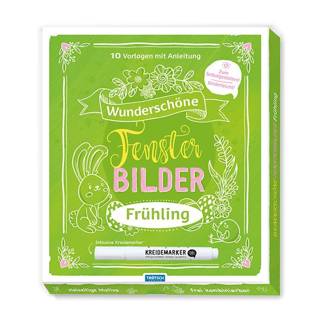 Fenster Bilder Frühling mit Kreidemarker