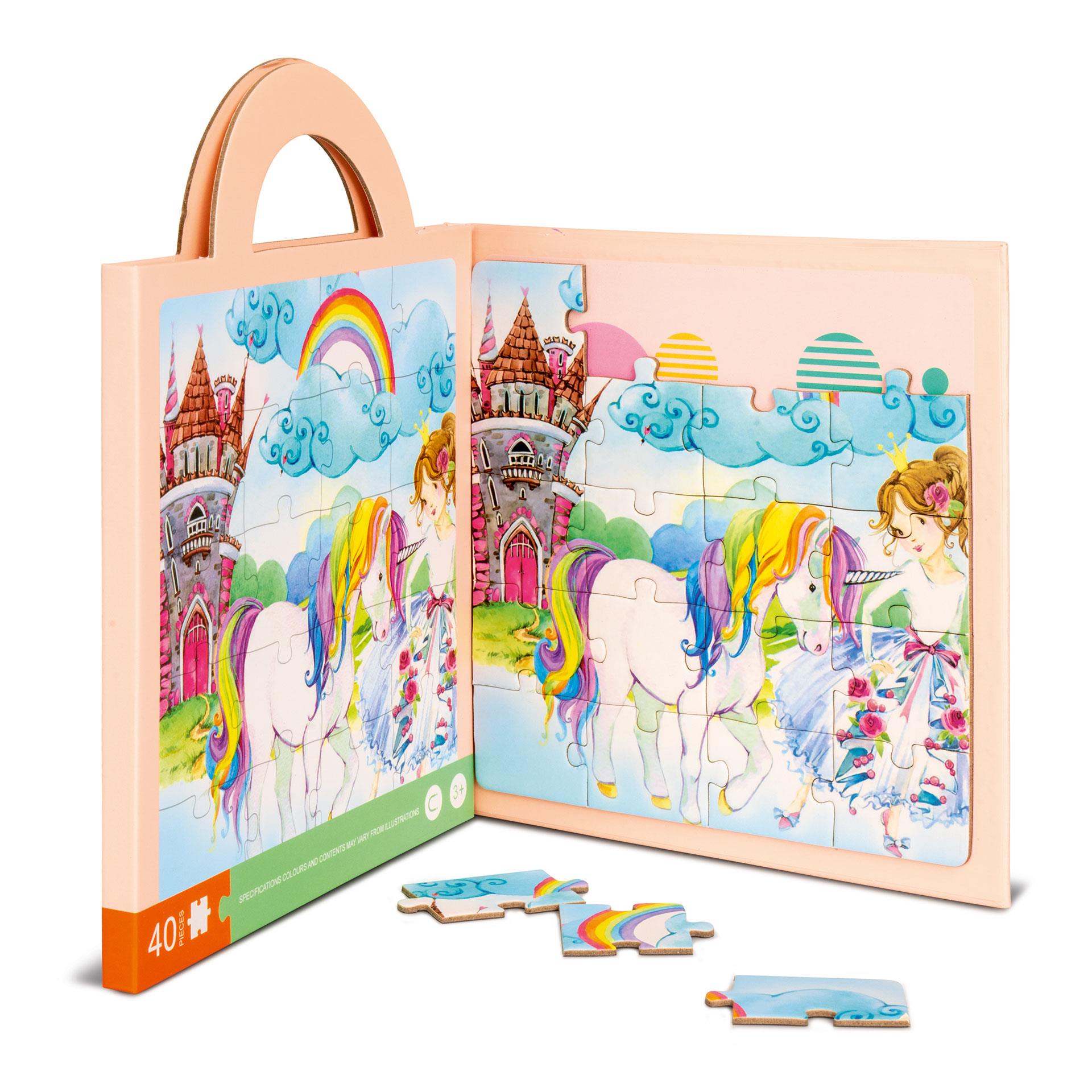 Puzzle magnetico Unicorno 2 in 1, 40 pezzi