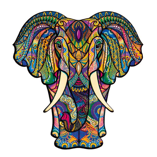 Puzzle di legno Mandala Elefante