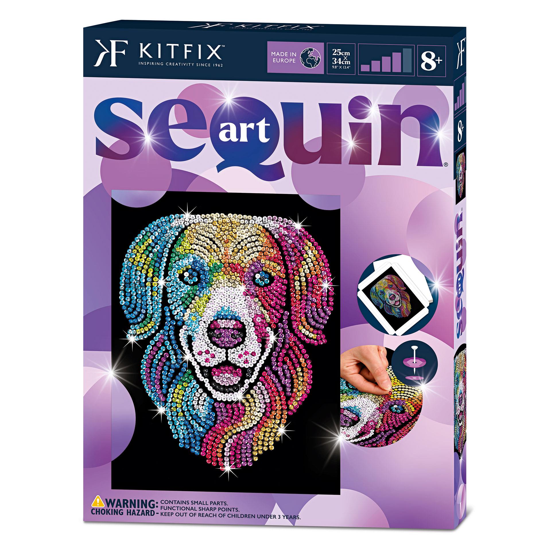 Sequin Art – Arte dei lustrini Cane arlecchino