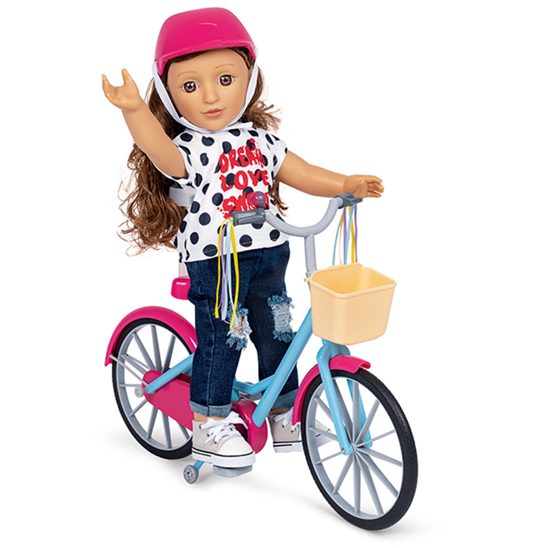 Teen'ee Puppe Chanel inkl. Puppen Fahrrad