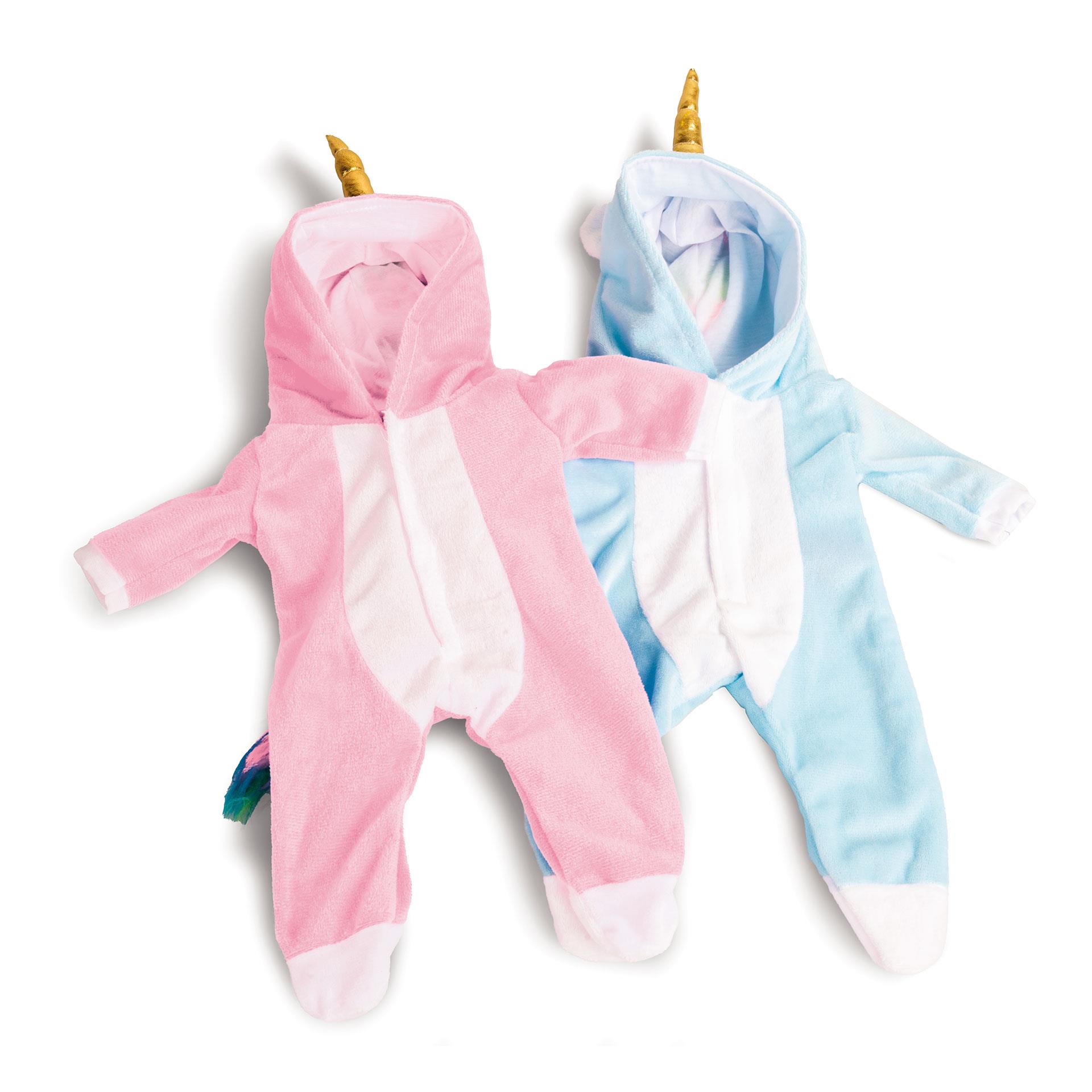 Grenouillère Licorne pour poupée, 2 pces