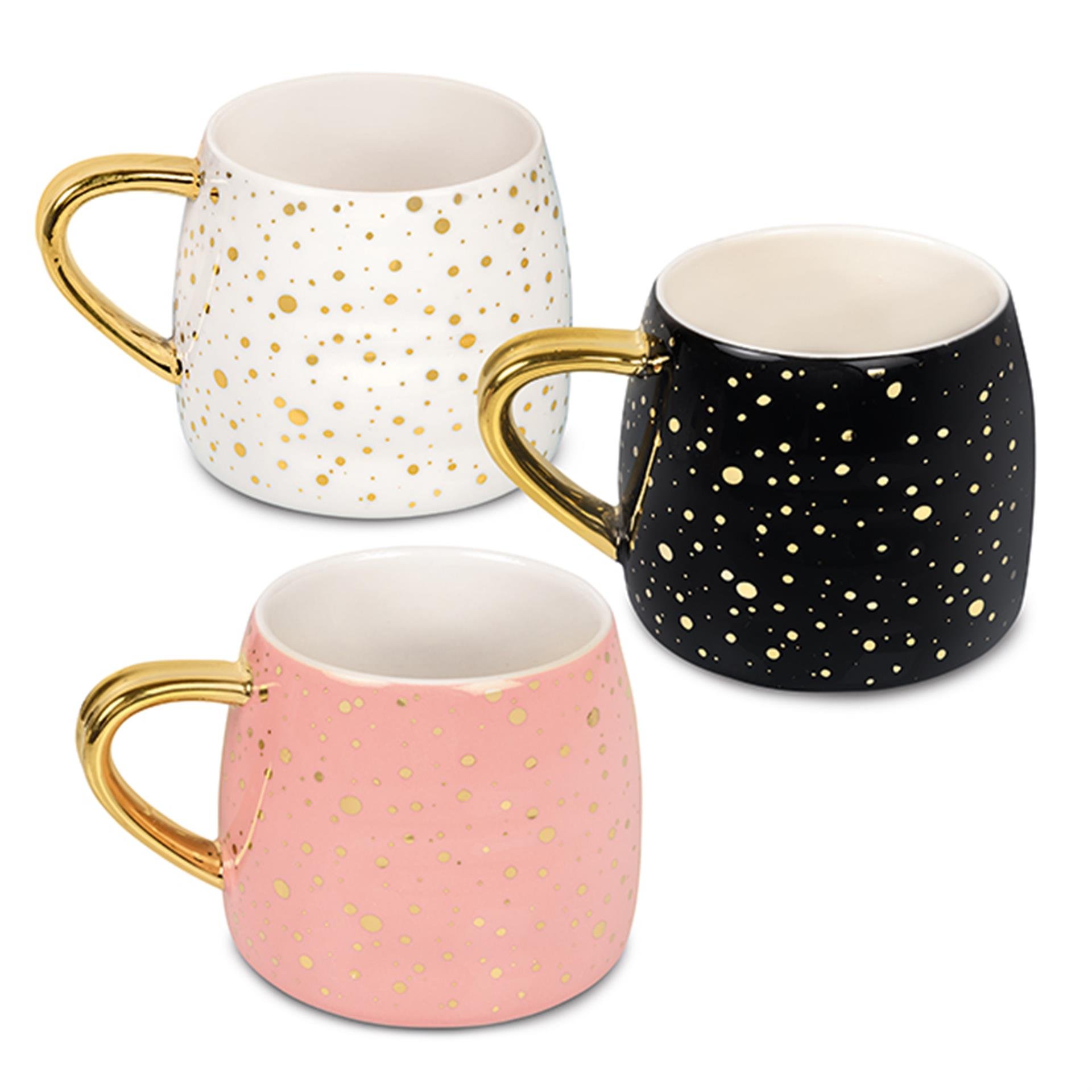 Tasses en porcelaine Firenze Golden, 3 pces