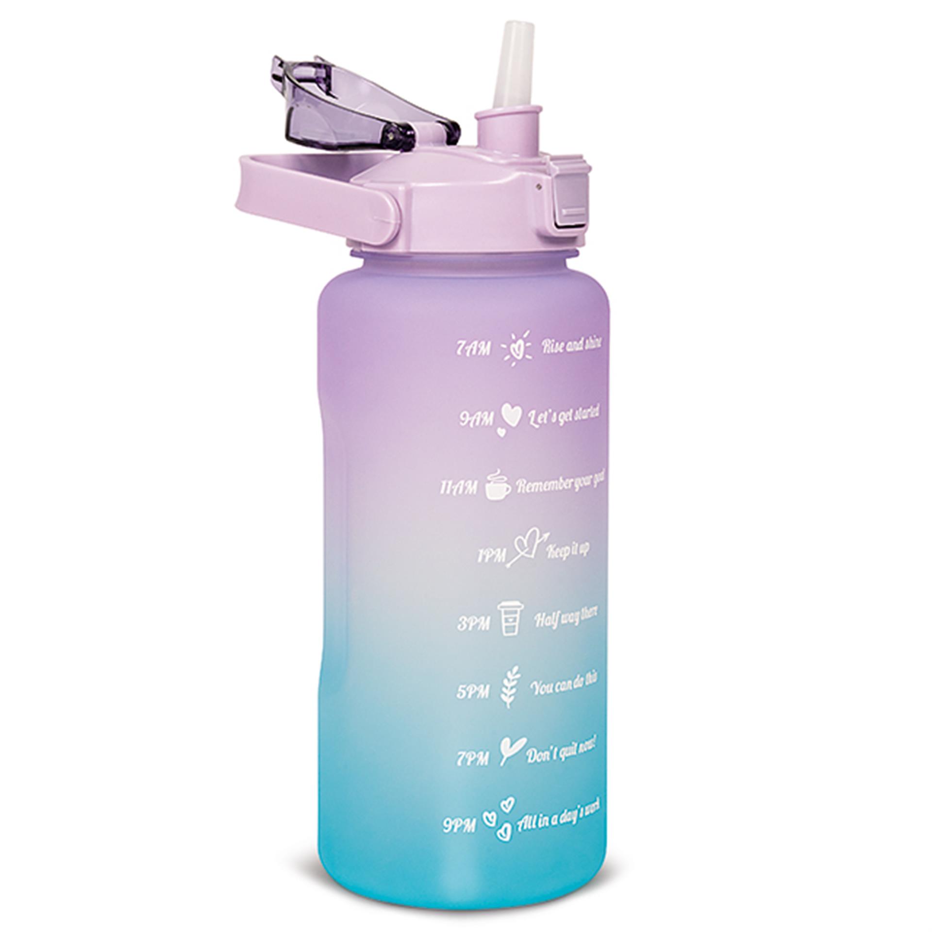 Trinkflasche 2 L inkl. Strohhalm