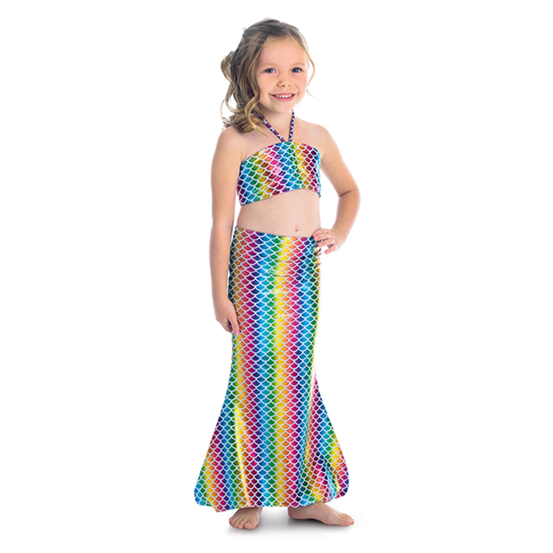 Costume da sirenetta, 2 pezzi, Rainbow Shiny