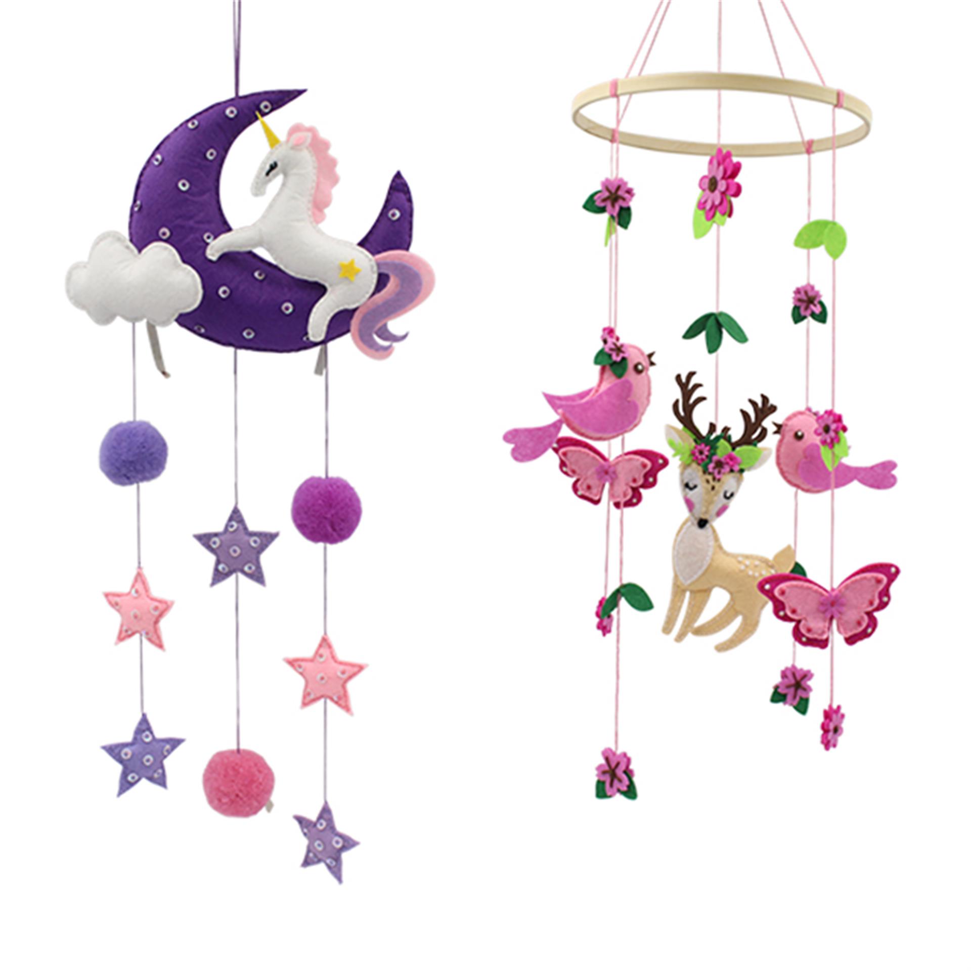 Mobile Forêt et licorne DIY, set de 2