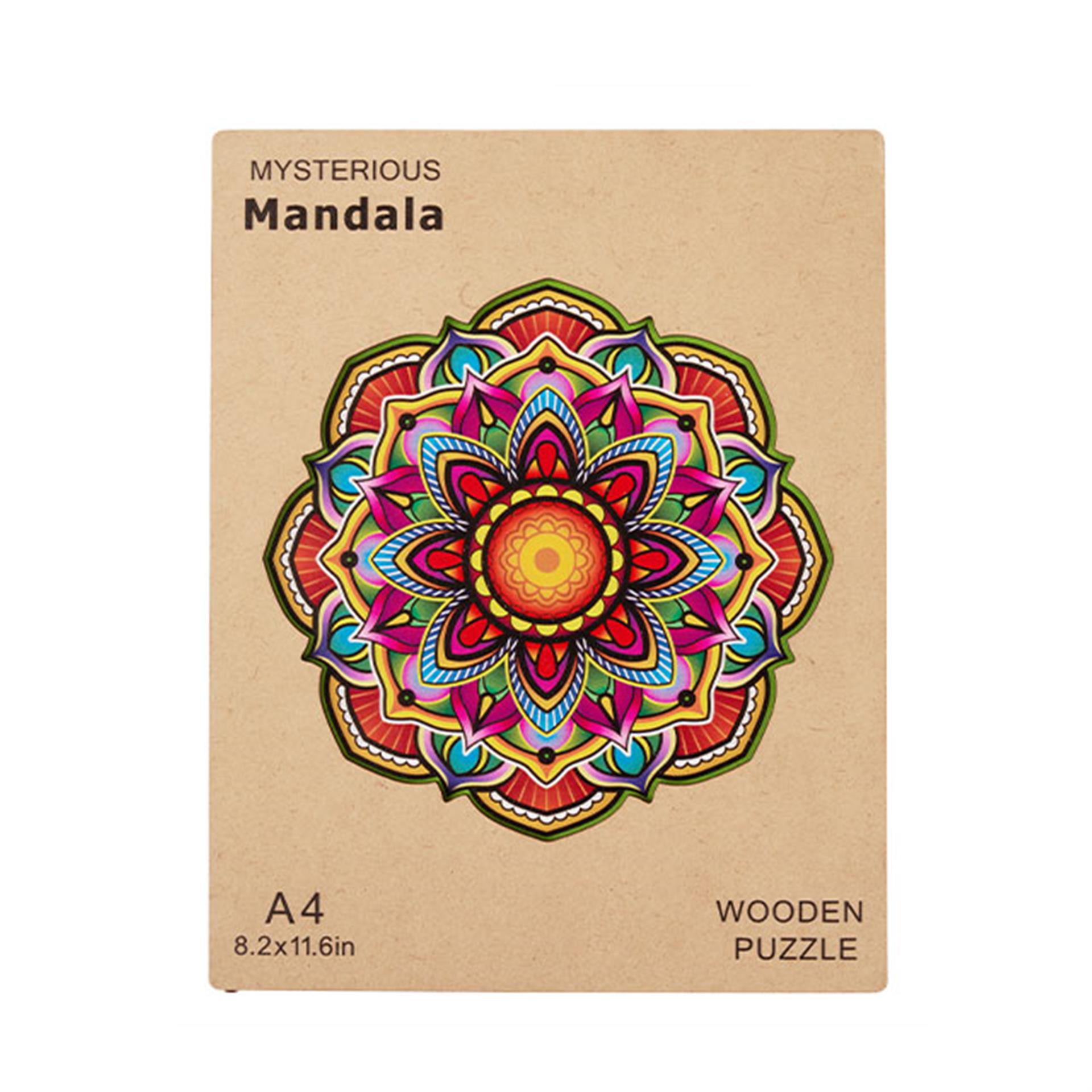 Mandala Puzzle in legno: fiore