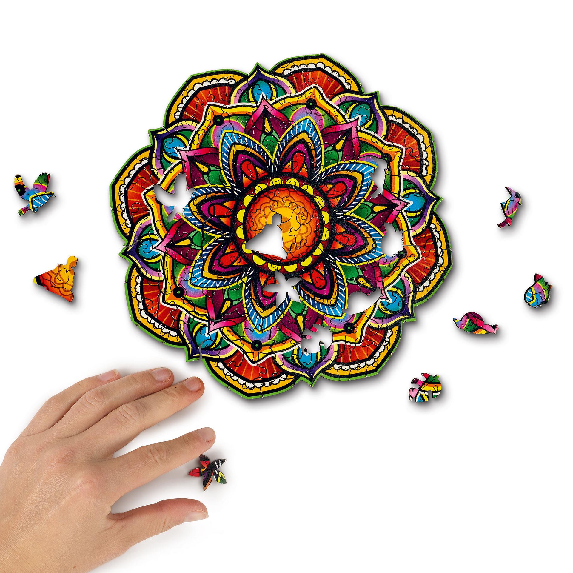 Mandala Puzzle in legno: fiore