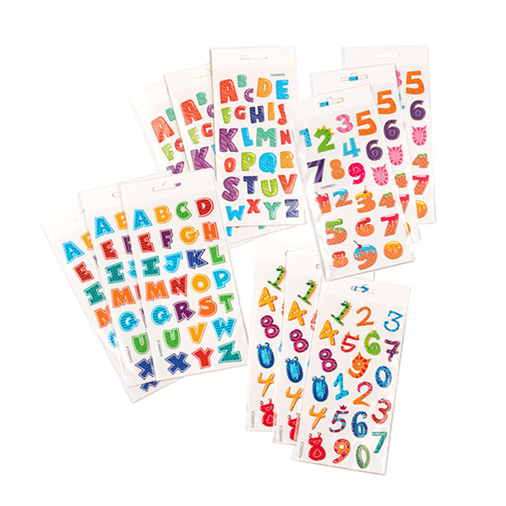 Soft-Touch Sticker Buchstaben Zahlen 279 Stk.