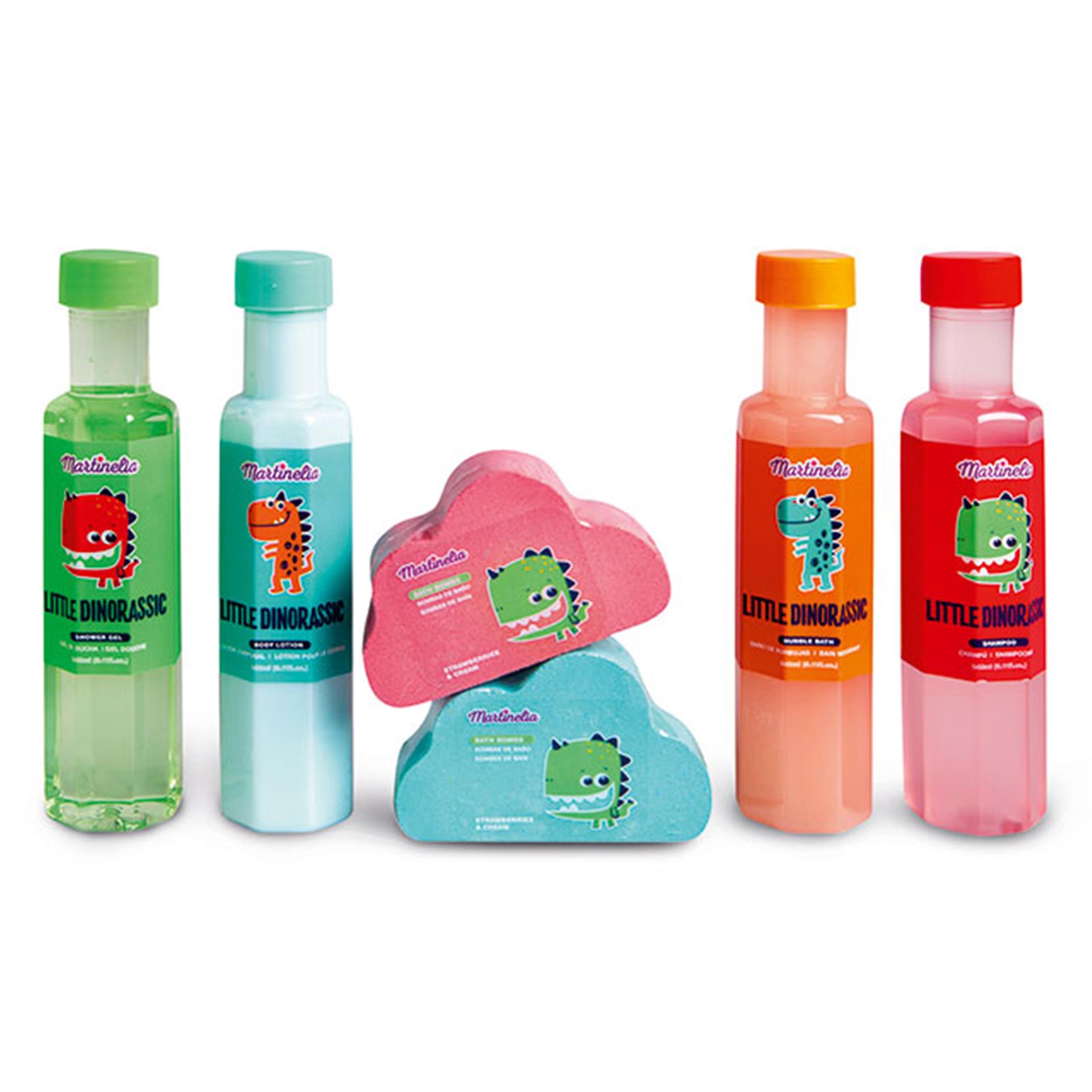 Set doccia e bagno Dinosauro, 6 pezzi