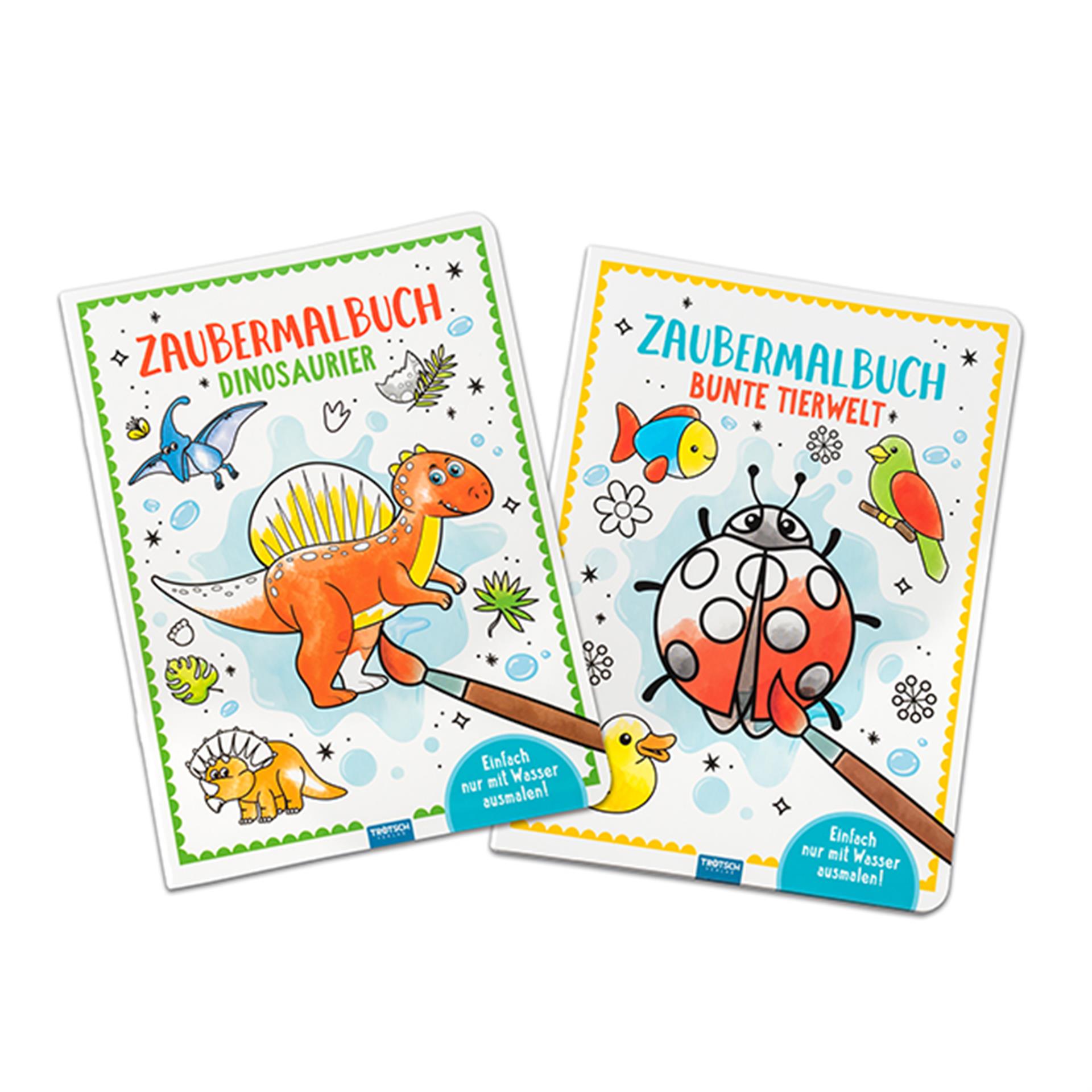 Zaubermalbuch Dino und Bunte Tierwelt 2 Stk.