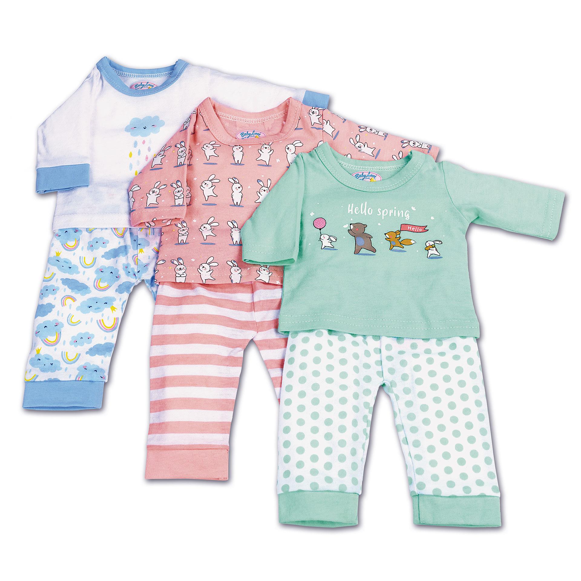 Puppen Pyjama Set 6tlg.