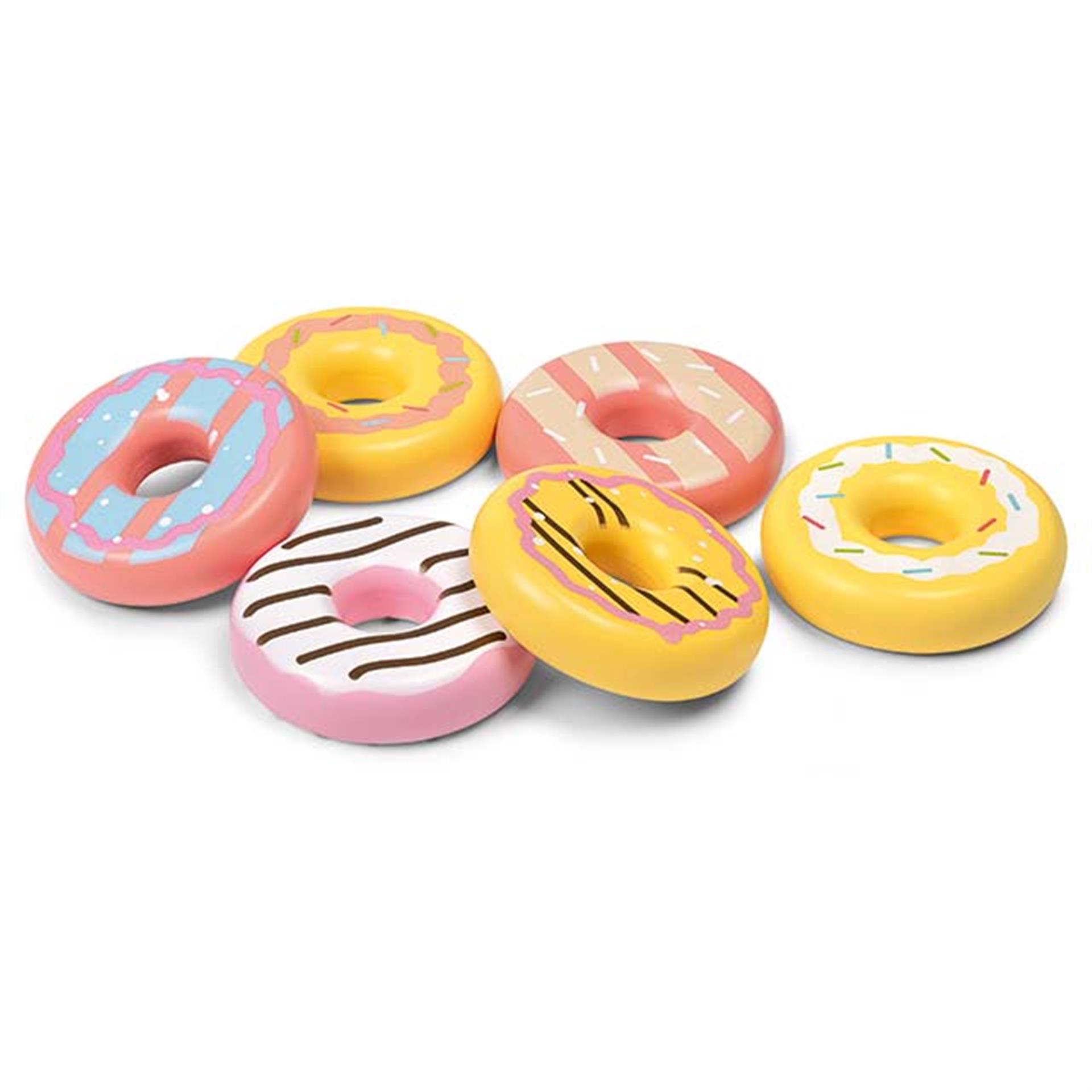 Doughnuts-giocattolo in legno, 6 pezzi