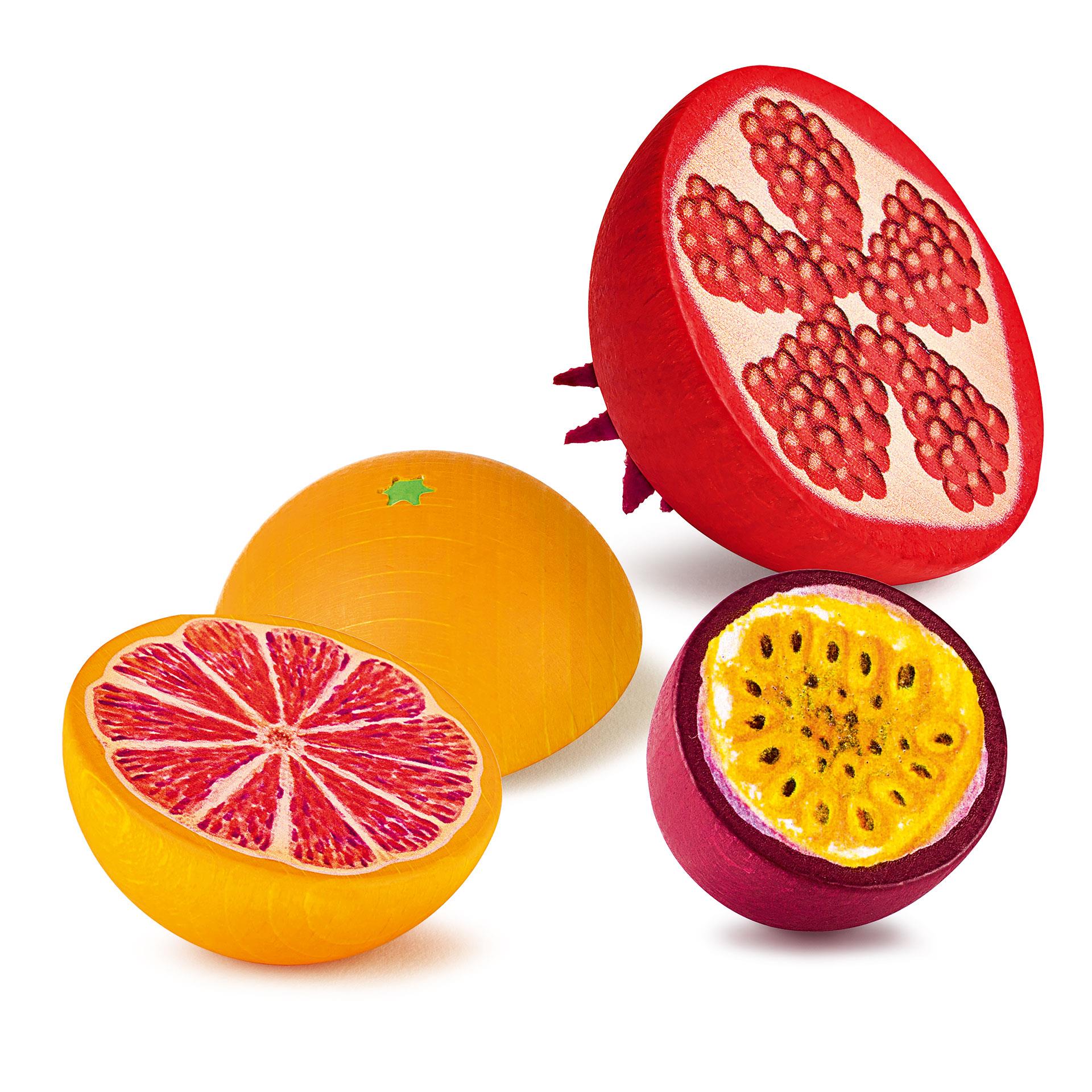 Grapefruit, Granatapfel, Passionsfrucht