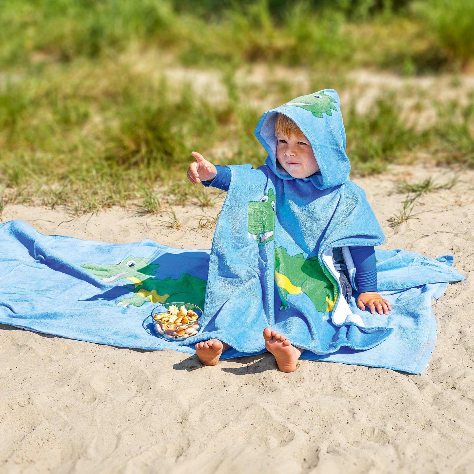 Set poncho Dinosauro, 2 pezzi