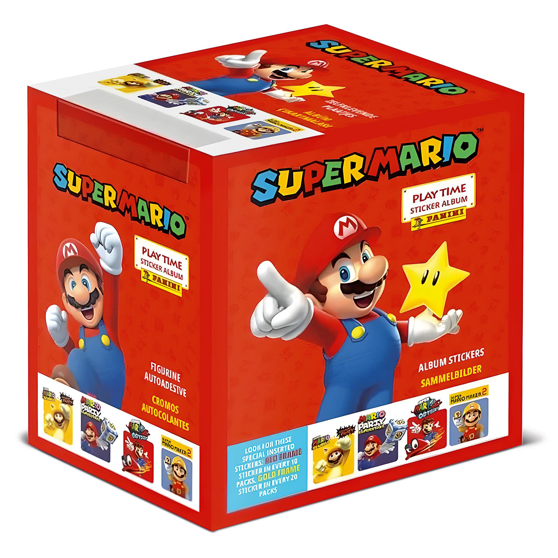 Super Mario Play Time boîte d’autocollants à collectionner, 180 pces