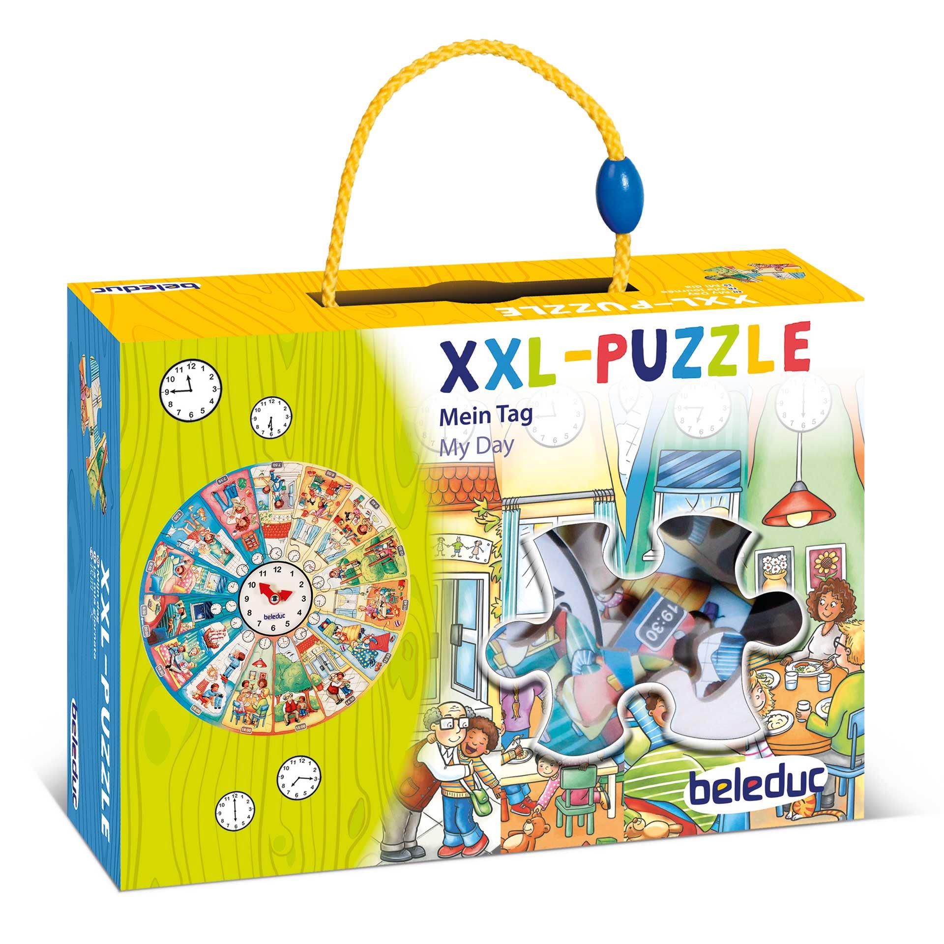 Puzzle éducatif XXL Ma journée, 50 pces