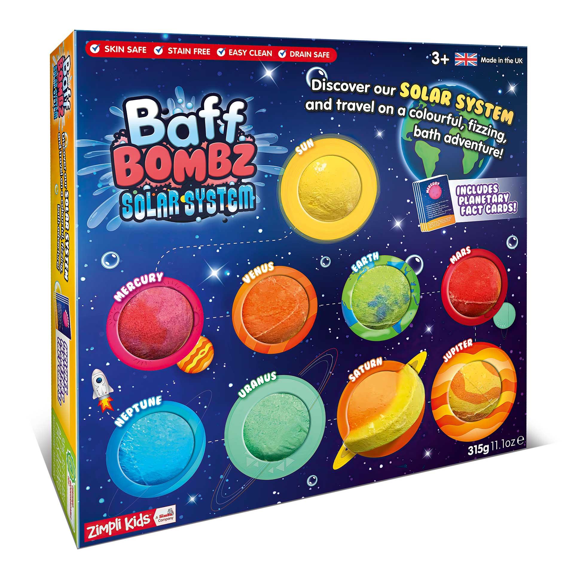 Boules de bain Système solaire, 9 pces