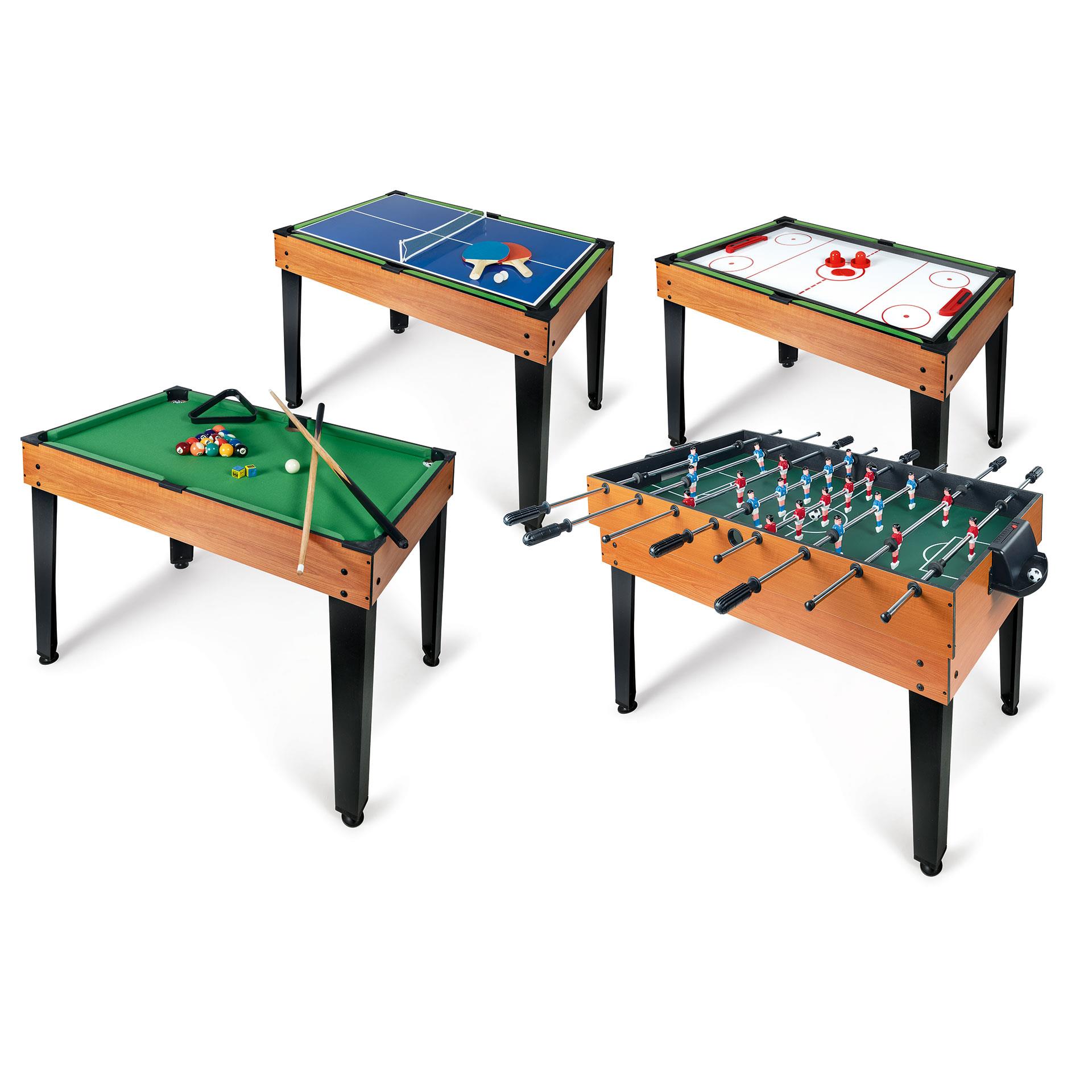 Bild mit Tischfussball, Ping-Pong, Billard und Air-Hockey Tisch