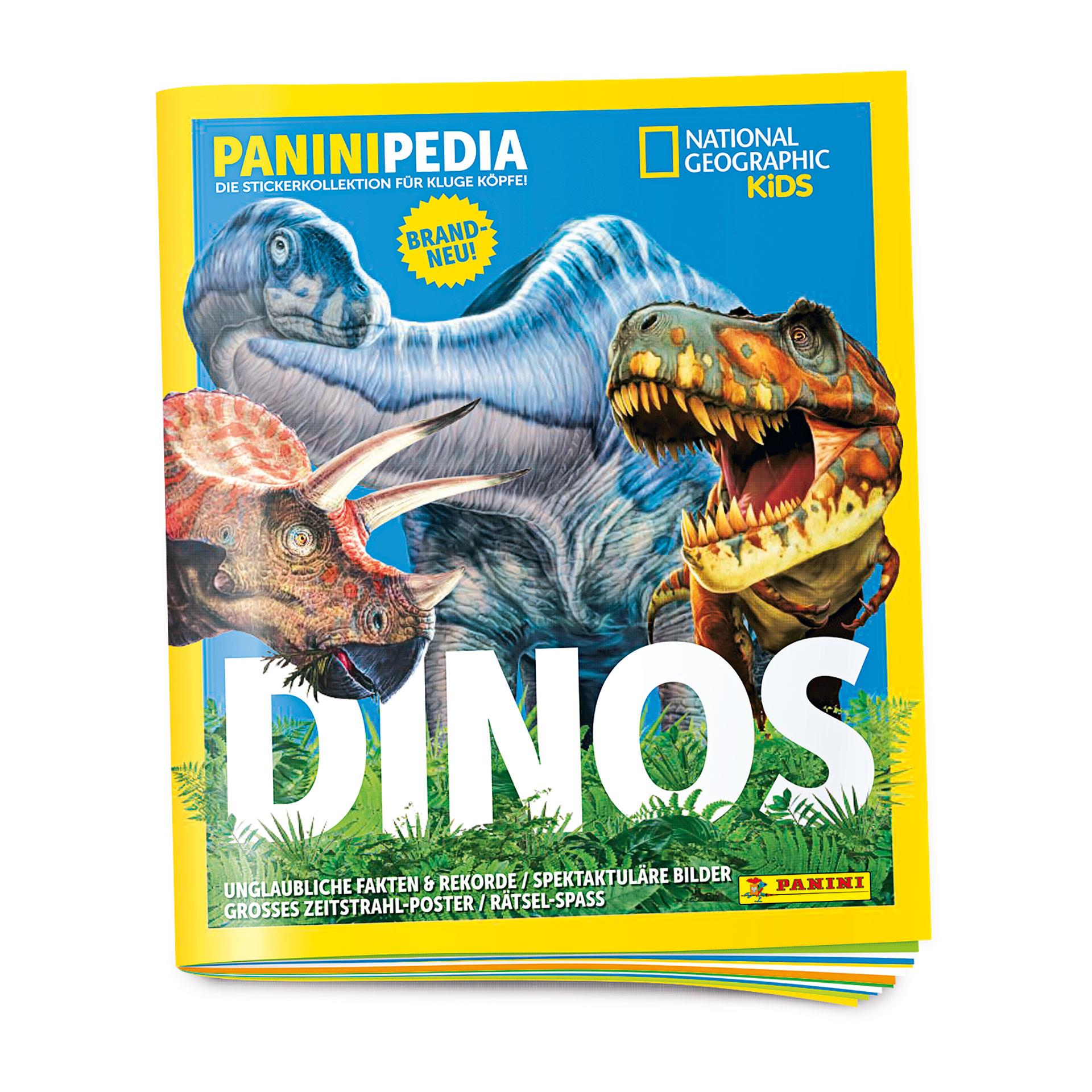 Paninipedia Dino, album d'autocollants D
